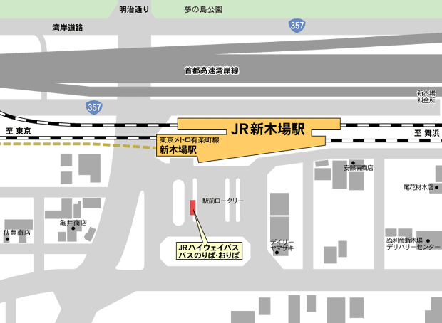 JR新木場駅全体地図