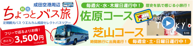 成田空港周辺 観光 ちょっとバス旅