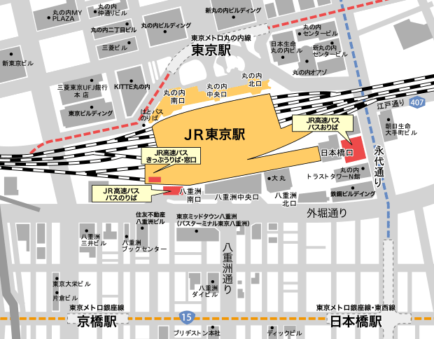 JR東京駅全体地図