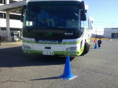 訓練専用車による訓練の様子